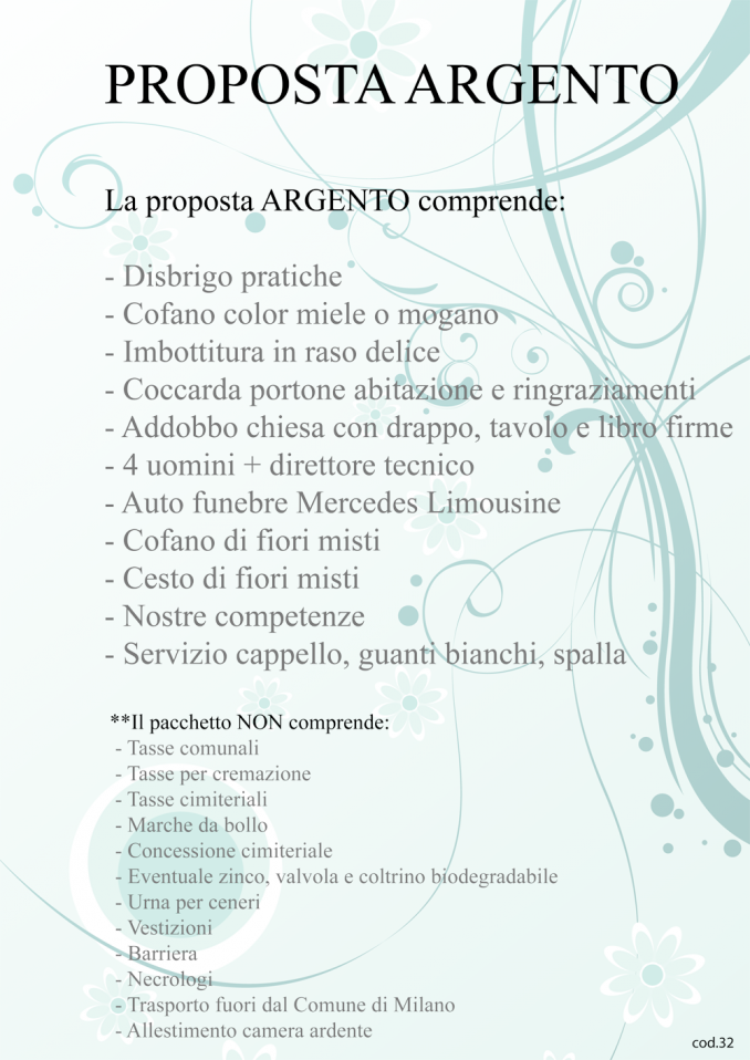 Proposta Argento - Onoranze La Pace